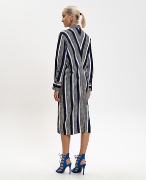 PROENZA SCHOULER Сукня-сорочка міді із шовку Amira в смужку R2613012BSP179S