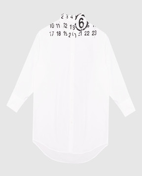 Maison Margiela MM6 Дитяча біла сорочка з принтом логотипа M60943MM014