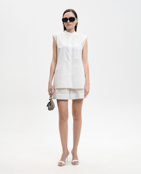 Solotre Белая рубашка без рукавов M1AB0063