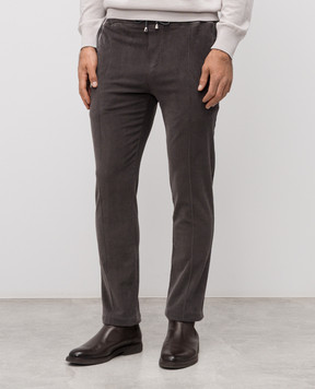 Doriani Cashmere Сірі вельветові штани з відворотами P161TCT160F193T160