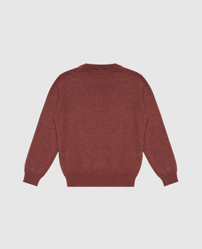 Brunello Cucinelli Детский бордовый джемпер из кашемира B22M10010B