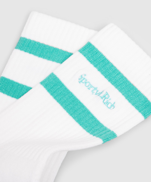Sporty & Rich Носки с контрастной вышивкой логотипа AC026712300WH90 изображение 2