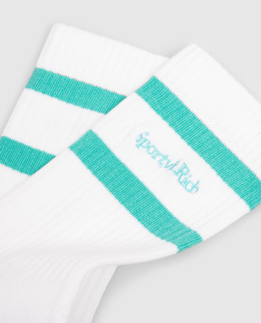 Sporty & Rich Носки с контрастной вышивкой логотипа AC026712300WH90
