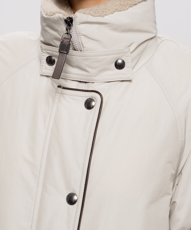 Brunello Cucinelli Серый пуховик MH5253658 изображение 5