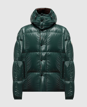Moncler Зеленый пуховик Parana с логотипом K20911A00187597Z8
