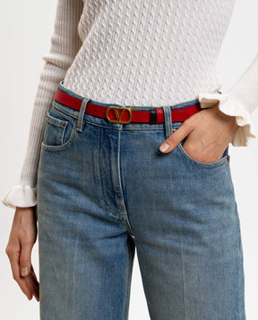 Valentino Шкіряний двосторонній ремінь VLogo 8W2T0SU8IYR