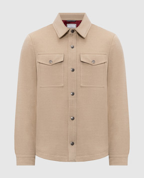 Brunello Cucinelli Бежевая куртка из шерсти MV4676549