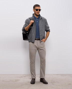 Brunello Cucinelli Сірі джинси з патчем логотипа M277PX1290