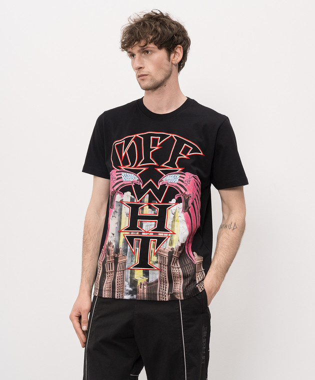 Off-White Чорна футболка Starcity 44MAA027Z26J006 зображення 3