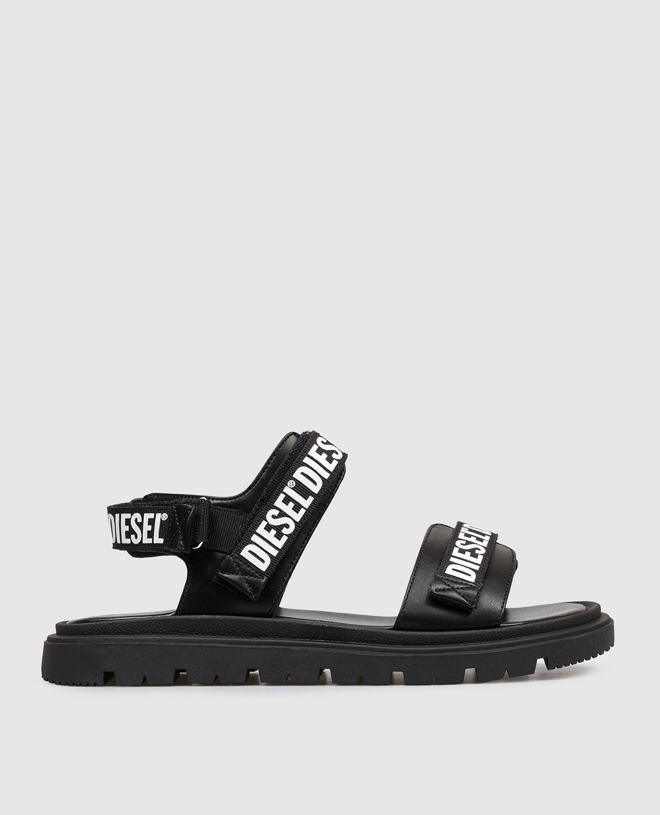 

Детские черные сандалии с принтом логотипа, Черный, Сандалии