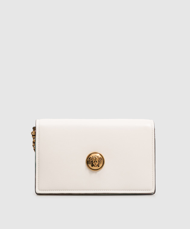 Versace Белая кожаная сумка кросс-боди Emblème 10264871A17449