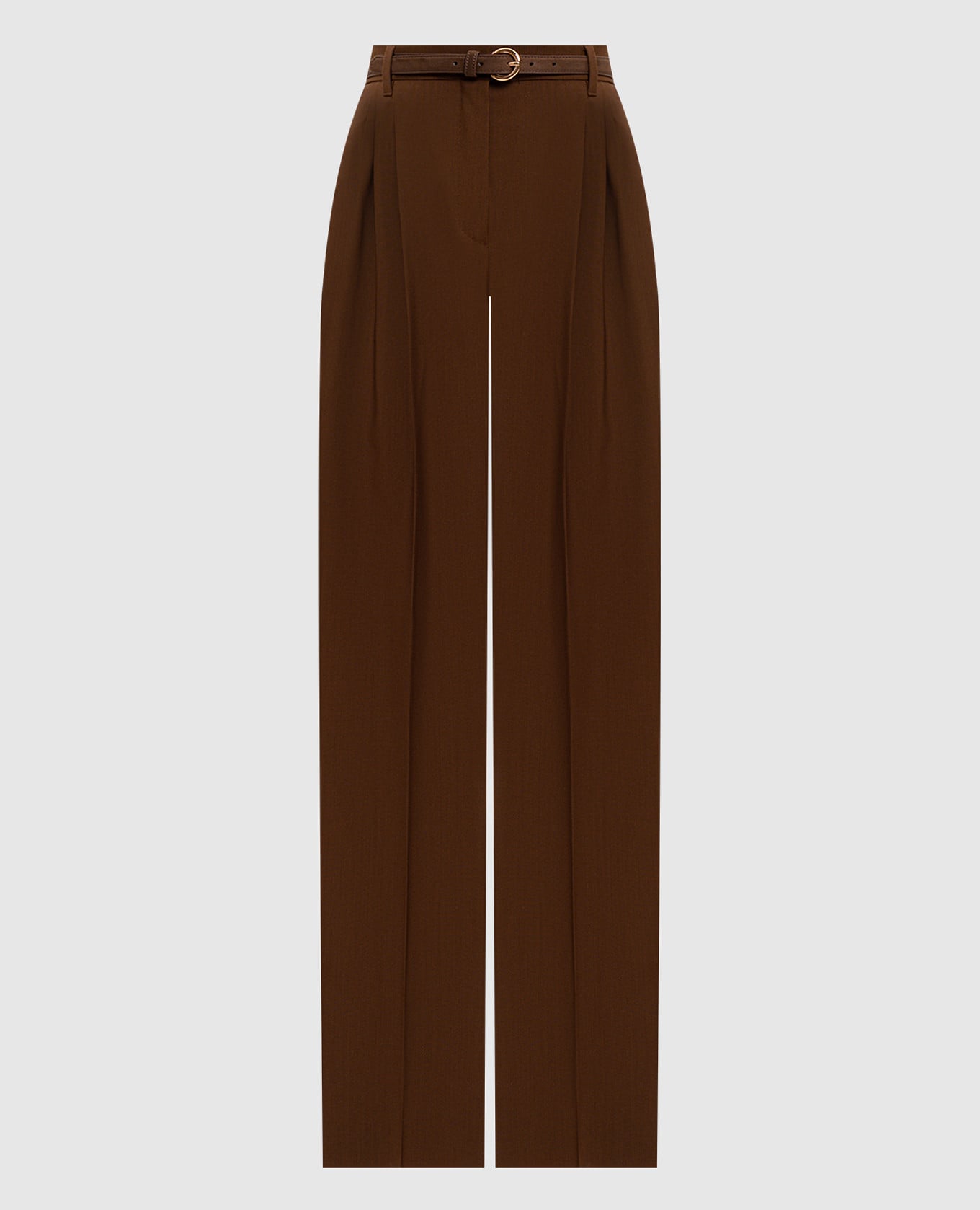 Коричневые брюки MSTBACIO из шерсти