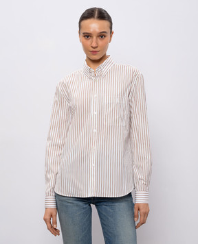 Saint Laurent Біла сорочка в смужку 823671Y6E77