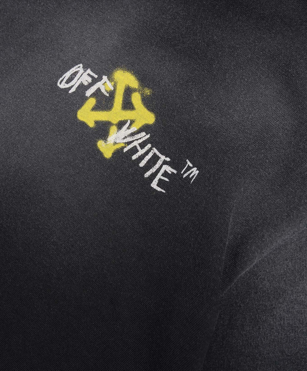 Off-White Дитяча чорна футболка з принтом Arrow Spray 44BAA002S26J00F зображення 3