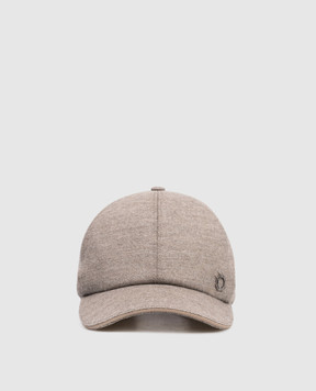 Stefano Ricci Сіра кепка з вовни з логотипом MCV54TX34EW0036R