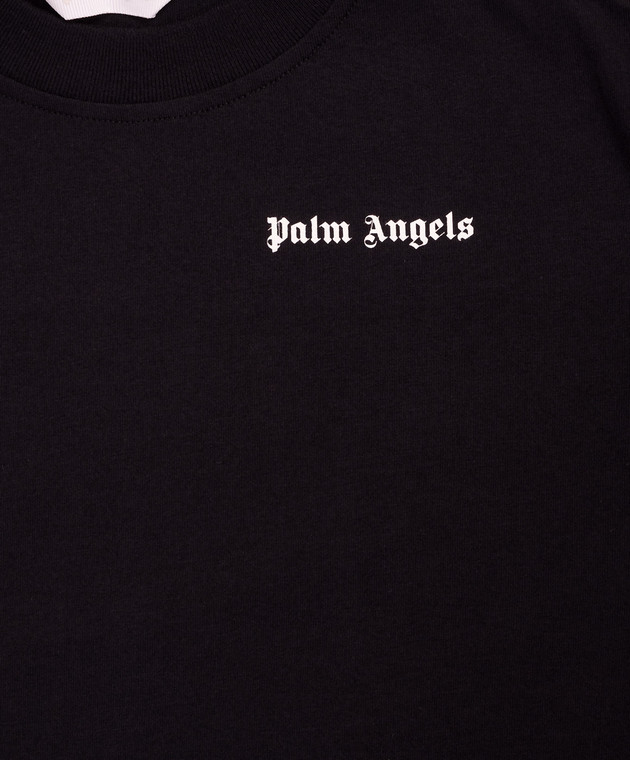 Palm Angels Дитяча чорна футболка з тасьмою PBAA011S26JER001 зображення 3
