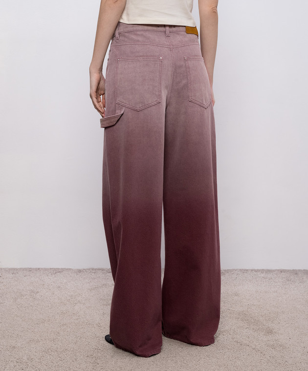 AMIRI Розовые джинсы с эффектом деграде AWBMJE1021 изображение 4
