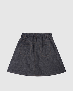 Brunello Cucinelli Дитяча синя джинсова спідниця з люрексом BB148G108B