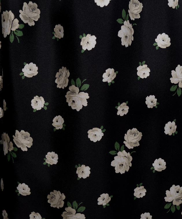 Dolce&Gabbana Чорні шорти із шовку в принт FTDKSTIS13H зображення 4