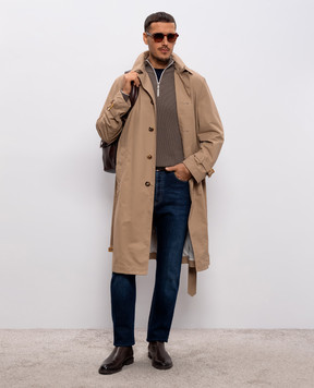 Brunello Cucinelli Коричневый джемпер M29400104