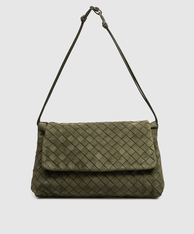 Bottega Veneta Зеленая замшевая сумка Giorno 857657V5ZZ0