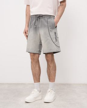 Off-White Сірі шорти з вишивкою 44MCL004S26F001