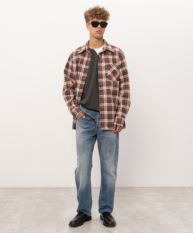 Maison Margiela MM6 Синие джинсы двойной конструкции SH2LA0062M30058 изображение 2