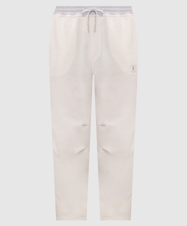 Brunello Cucinelli Спортивные штаны цвета айвори MM8263388G