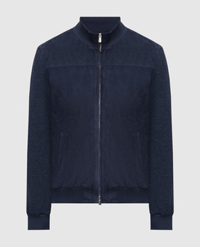 Enrico Mandelli Синя комбінована куртка 3T907A7405