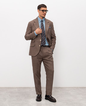 Brunello Cucinelli Голубая джинсовая рубашка MH1921716