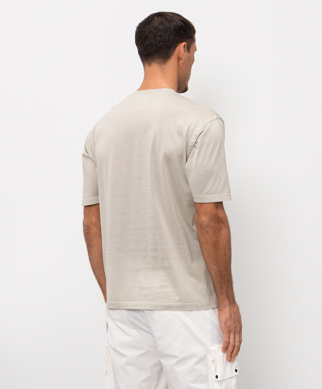 C.P. Company Футболка кольору хакі з принтом логотипа MTS243A110666W зображення 4