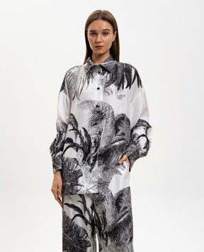 The Attico Біла блуза із шовку в принт 260WCH00004SSS025PR