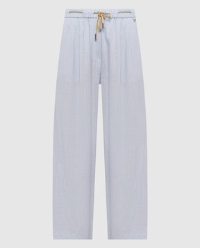 Herno Блакитні штани з льоном PT000222D12689