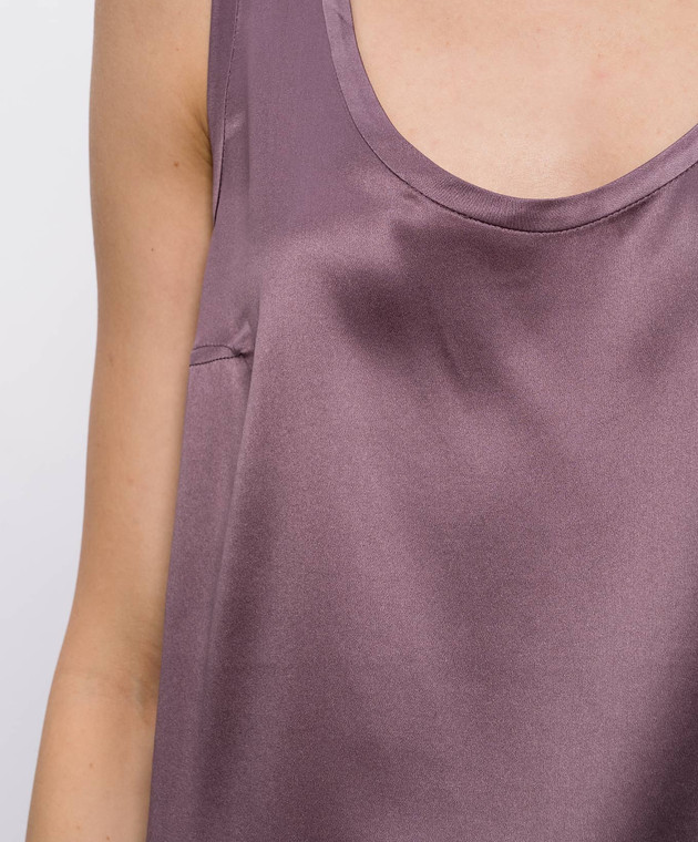 Brunello Cucinelli Фіолетова майка із шовком M0C59E0600 зображення 5