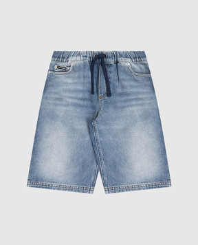 Dolce&Gabbana Дитячі сині джинсові шорти з гравіюванням логотипа L43Q69LDD83812+