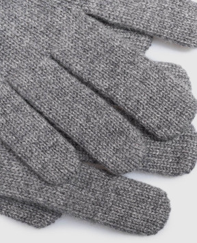 Brunello Cucinelli Рукавички сірого кольору з кашеміру M2293118