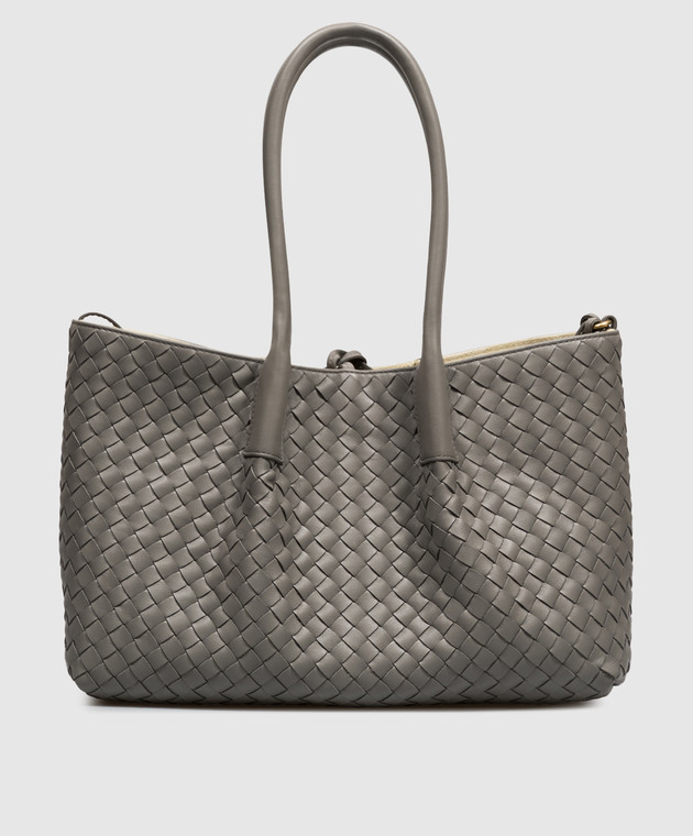 Bottega Veneta Сіра шкіряна сумка-тоут Pinacoteca 854371V5AG1