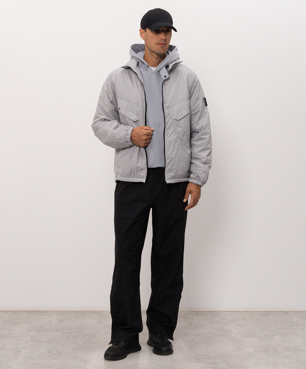 Stone Island Блакитна куртка з патчем логотипа L2S15Q100021S0474 зображення 2