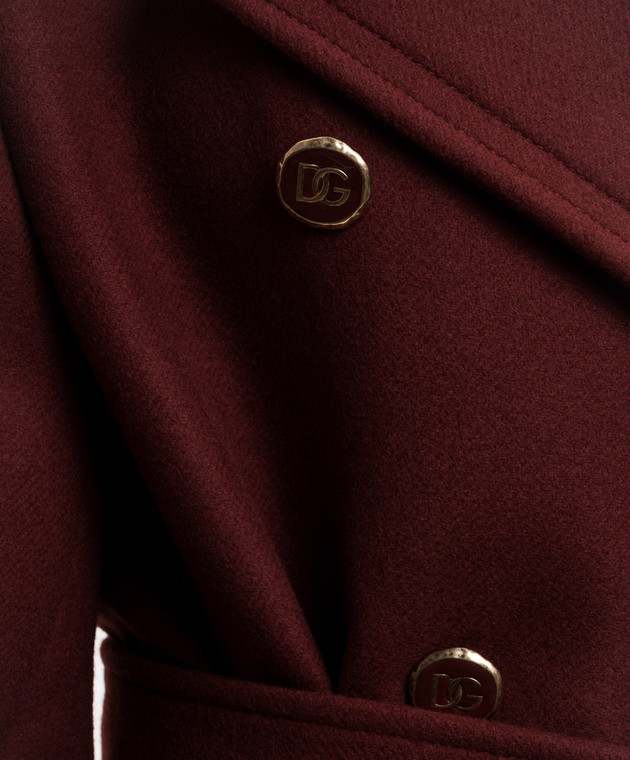 Dolce&Gabbana Теракотове двобортне пальто з вовни F0Y38THU2B1 зображення 5