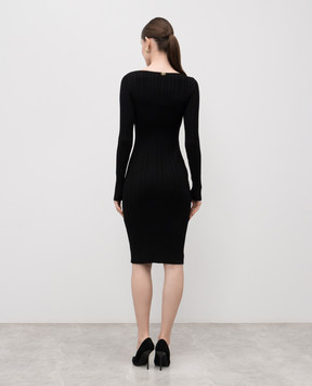 Twinset Чорна сукня з логотипом 252TT3220