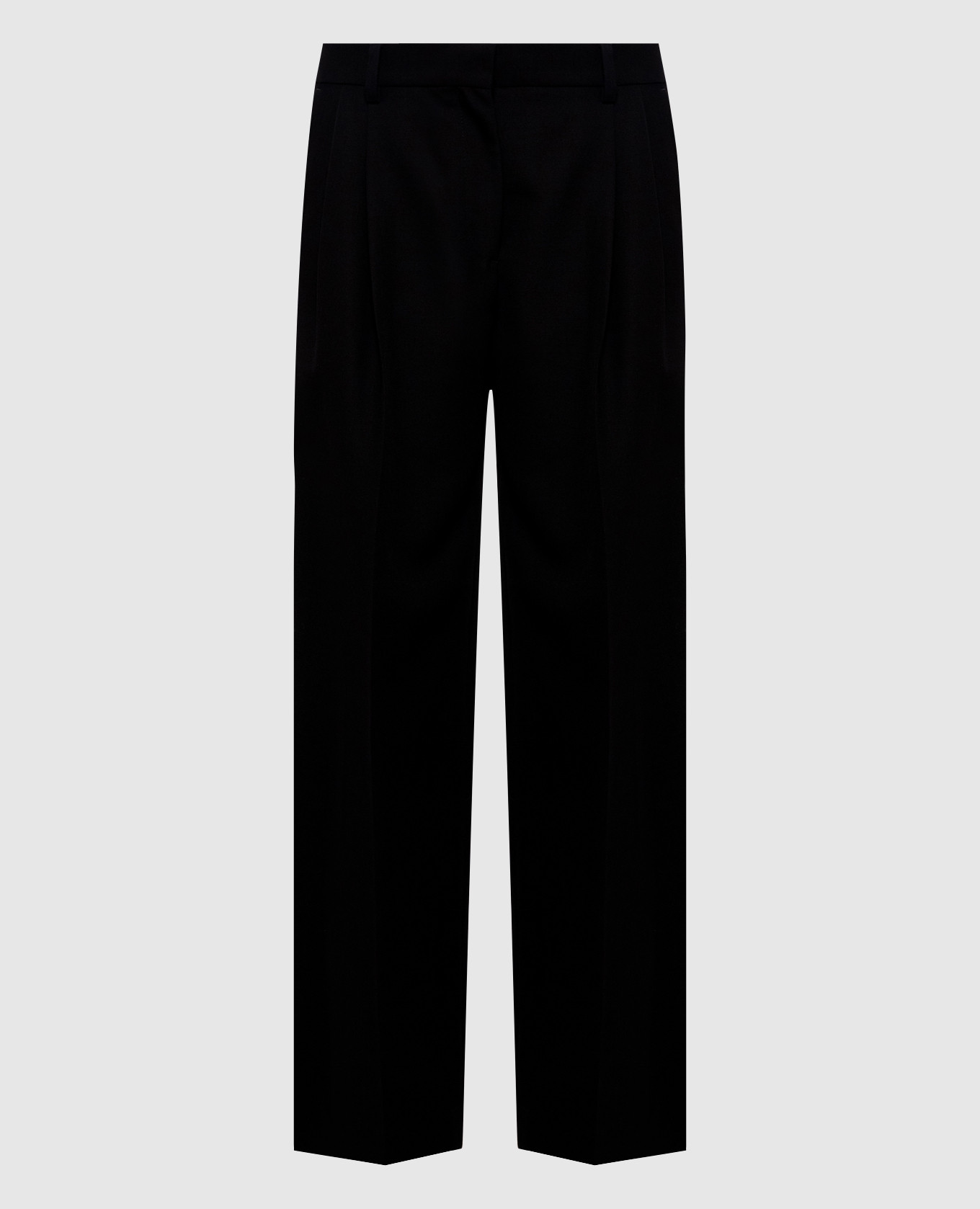 

Черные брюки с шерстью, Черный, Зауженные брюки