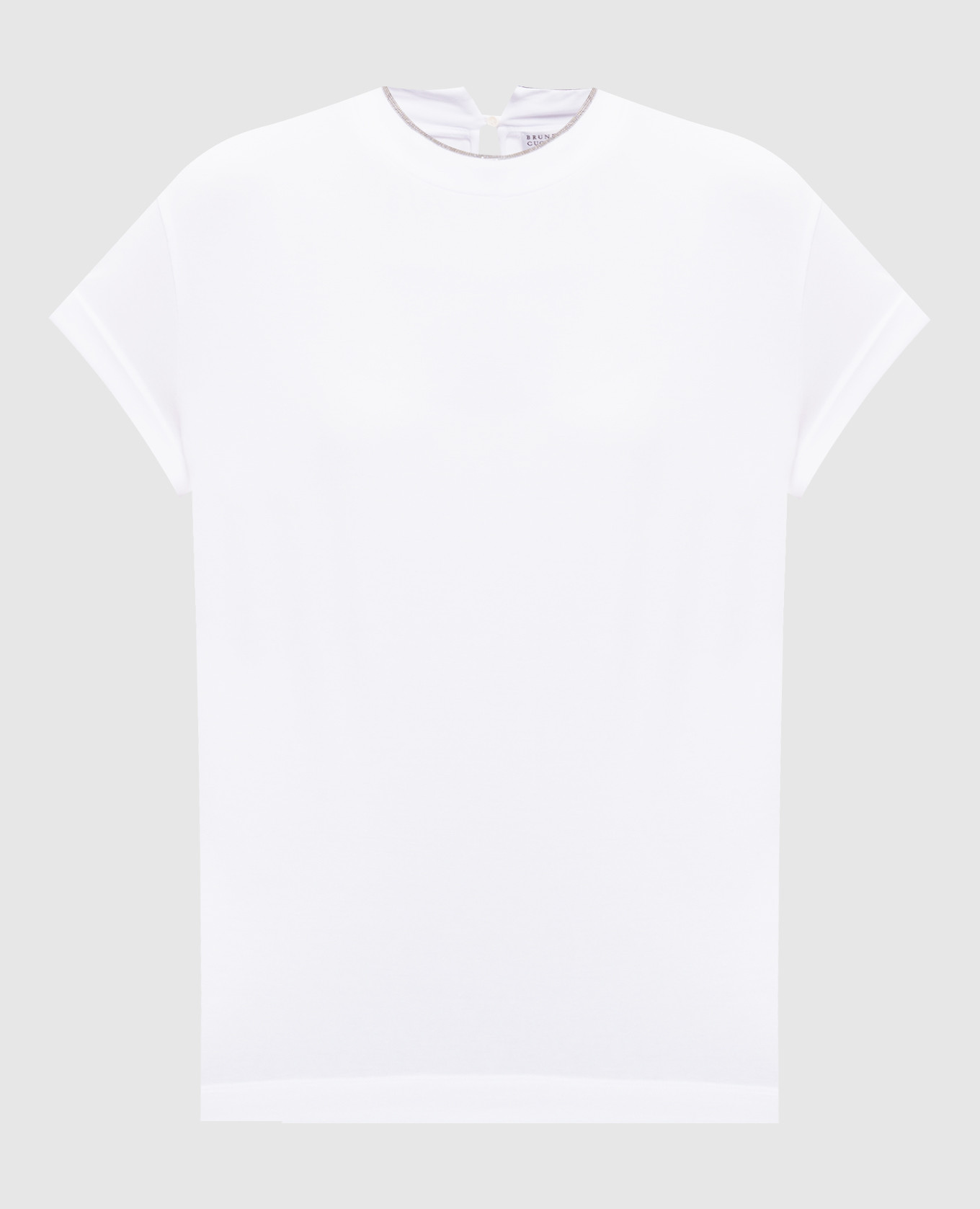 Белая футболка с эффектом наложения слоев