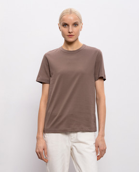 Brunello Cucinelli Коричневая футболка M0T81BI100