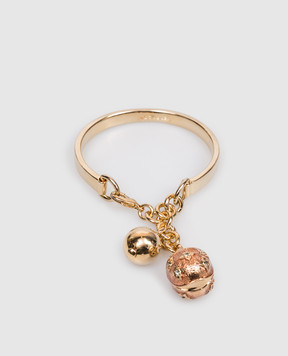 La DoubleJ Золотистий браслет Lady Scarab з підвісками BAC0015MET002SOLID