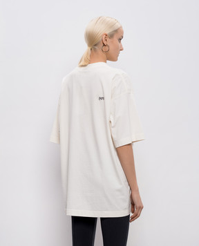 Vetements Белая футболка с принтом ME76TR188Vw