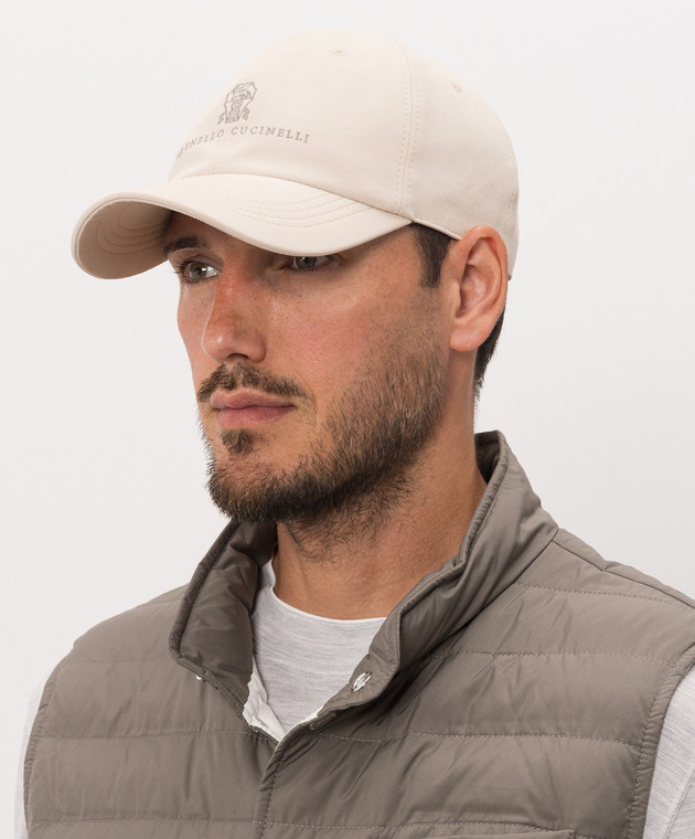 Brunello Cucinelli Бежевая кепка M252D9850 изображение 2
