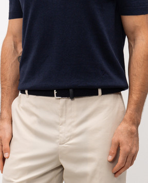 Kiton Синий ремень с плетением USC3601N01357