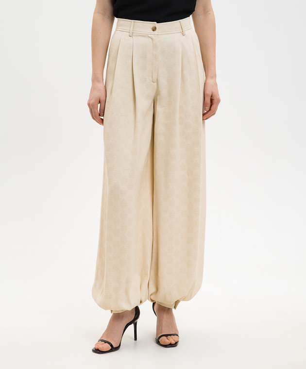 Etro Бежеві штани з манжетами WREA008399TJ447 зображення 3