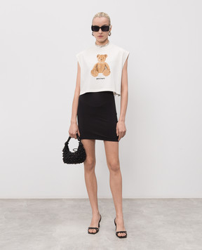 Palm Angels Топ Bear кольору айворі PWAC022S26JER002