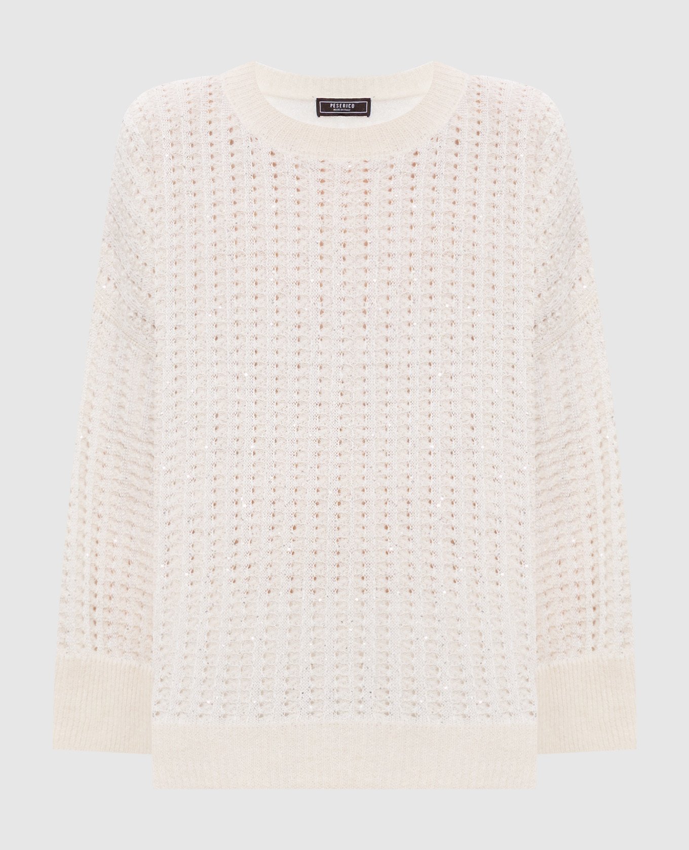 Белый свитер с шерстью альпаки